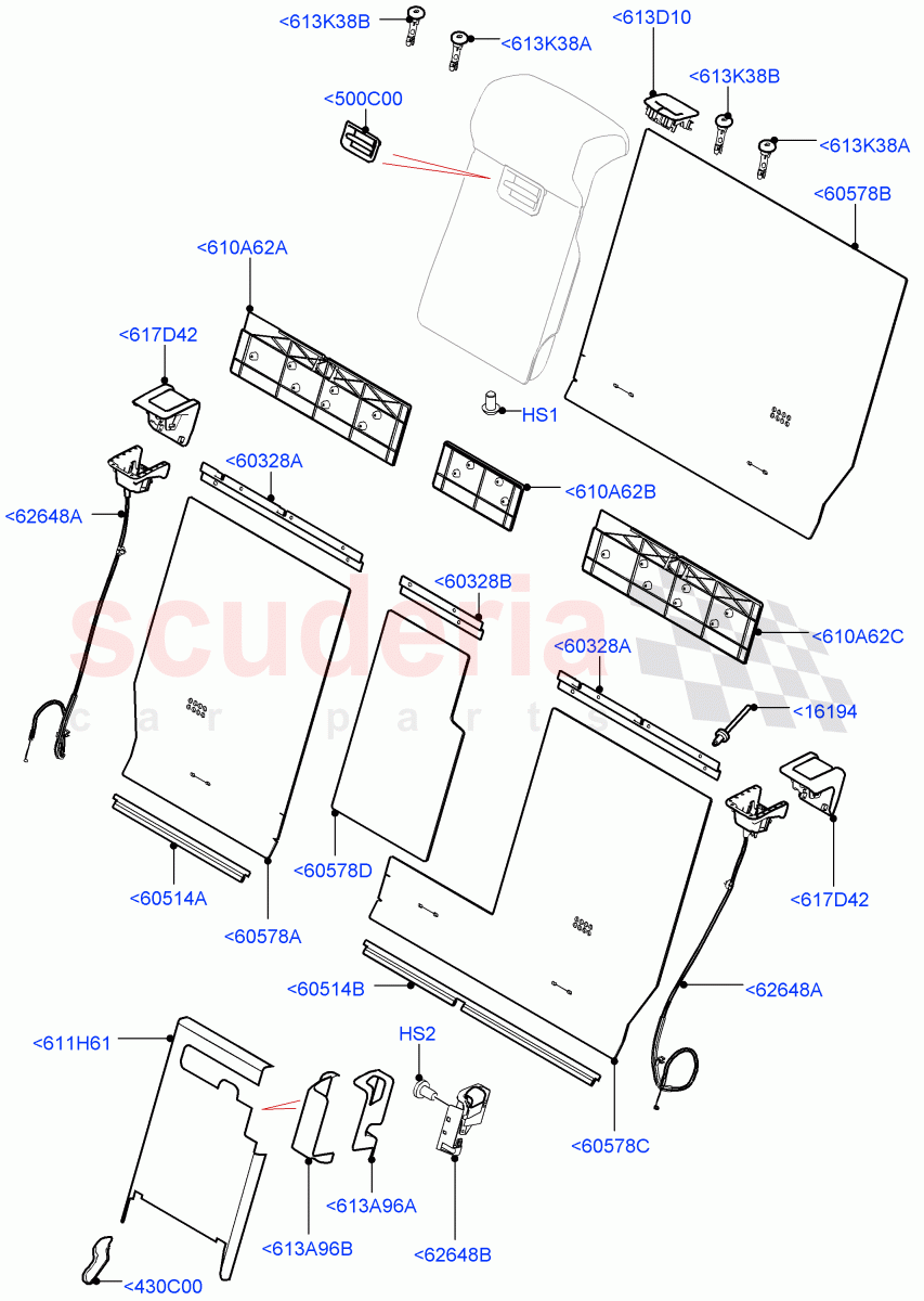 Rear Seat Back of Land Rover Land Rover Range Rover Sport (2014+) [3.0 DOHC GDI SC V6 Petrol]