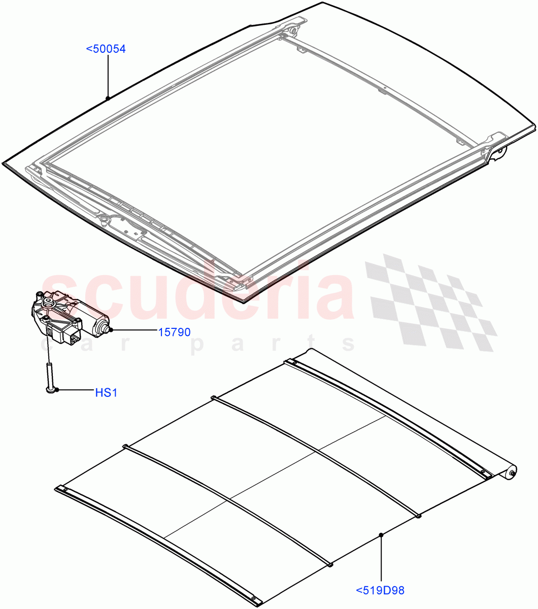 Panoramic Glass Roof(Changsu (China))((V)FROMFG000001) of Land Rover Land Rover Discovery Sport (2015+) [1.5 I3 Turbo Petrol AJ20P3]