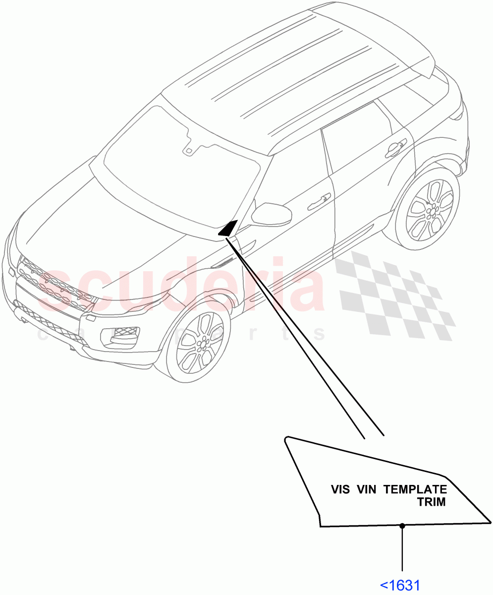 Labels (Windscreen) (Itatiaia (Brazil)) ((V) FROMGT000001) of Land Rover Land Rover Range Rover Evoque (2012-2018) [2.0 Turbo Diesel]