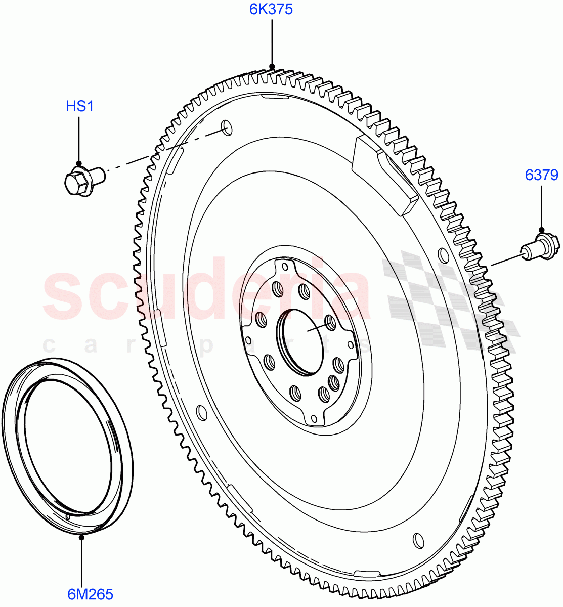 Flywheel(4.4L DOHC DITC V8 Diesel)((V)FROMBA000001) of Land Rover Land Rover Range Rover Sport (2014+) [4.4 DOHC Diesel V8 DITC]