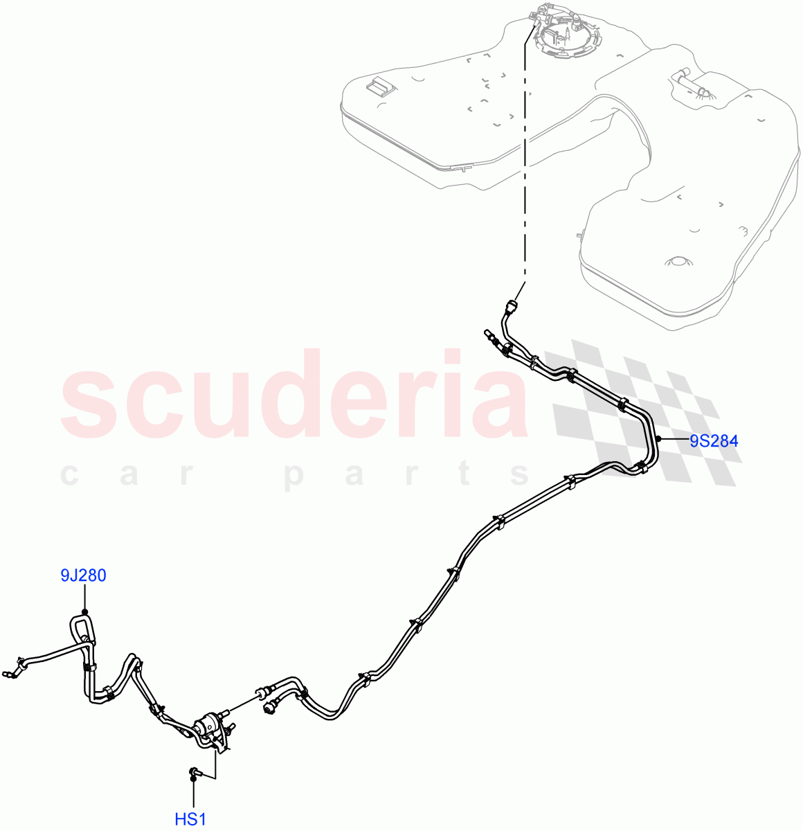 Fuel Lines(3.0L AJ20P6 Petrol High,3.0L AJ20P6 Petrol PHEV) of Land Rover Land Rover Range Rover (2022+) [3.0 I6 Turbo Petrol AJ20P6]