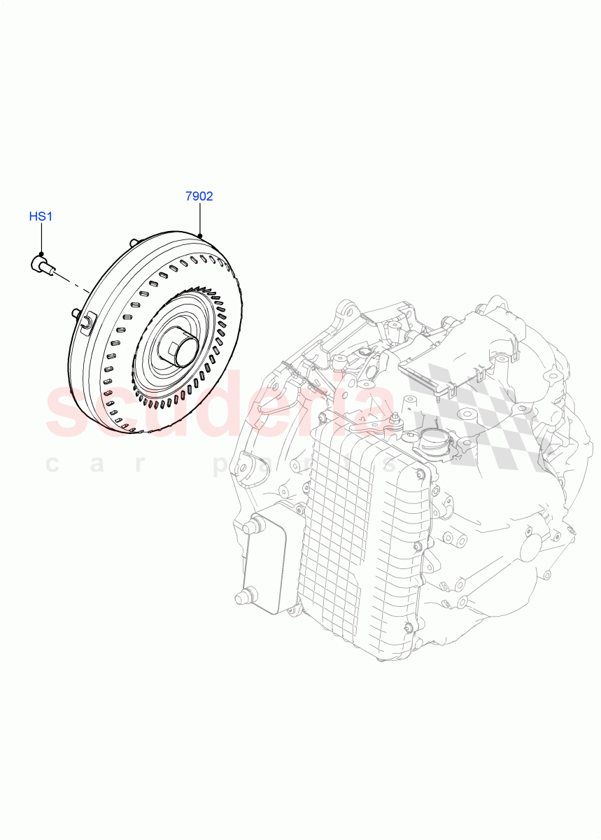 Converter (1.5L AJ20P3 Petrol High, 8 Speed Automatic Trans 8G30, Changsu (China), 1.5L AJ20P3 Petrol High PHEV) of Land Rover Land Rover Discovery Sport (2015+) [2.0 Turbo Petrol GTDI]
