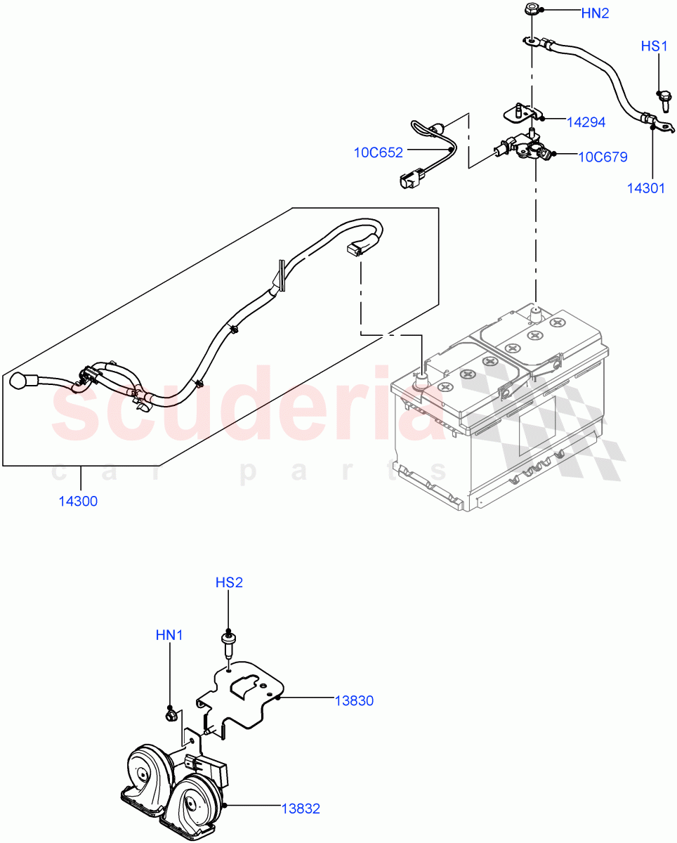 Battery Cables And Horn(Changsu (China))((V)FROMEG000001) of Land Rover Land Rover Range Rover Evoque (2012-2018) [2.0 Turbo Diesel]