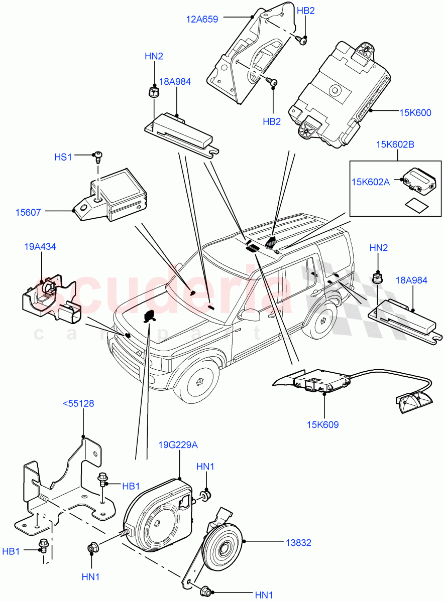 Anti-Theft Alarm Systems((V)FROMAA000001) of Land Rover Land Rover Discovery 4 (2010-2016) [5.0 OHC SGDI NA V8 Petrol]