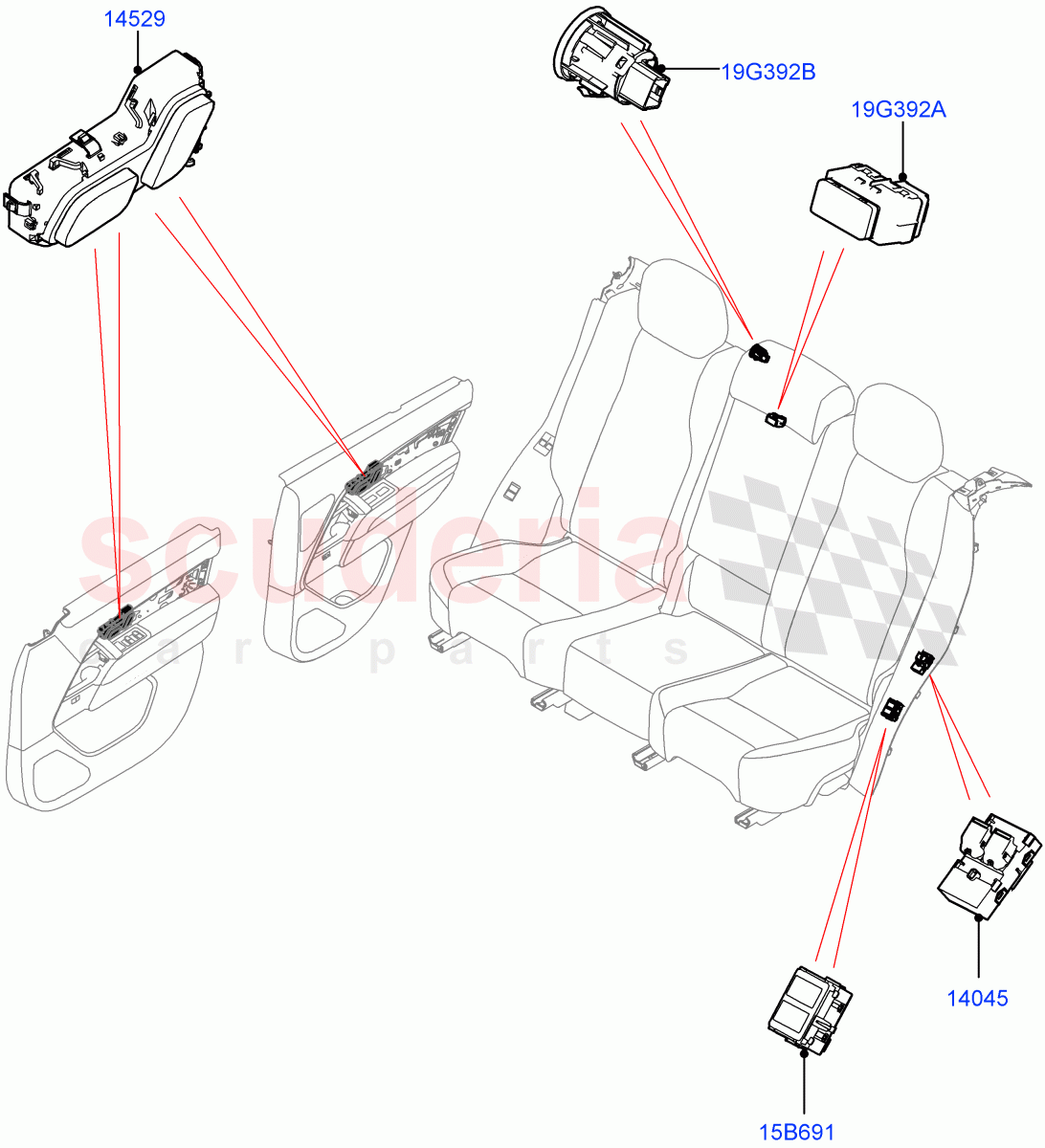Switches (Seats) of Land Rover Land Rover Range Rover (2022+) [4.4 V8 Turbo Petrol NC10]