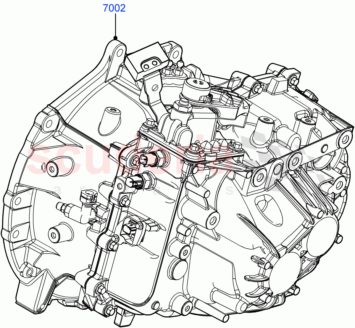 Manual Transaxle And Case (2.0L I4 DSL MID DOHC AJ200, 6 Speed Manual Trans-JLR M66 2WD, 6 Speed Manual Trans M66 - AWD) ((V) FROMGH000001) of Land Rover Land Rover Discovery Sport (2015+) [1.5 I3 Turbo Petrol AJ20P3]