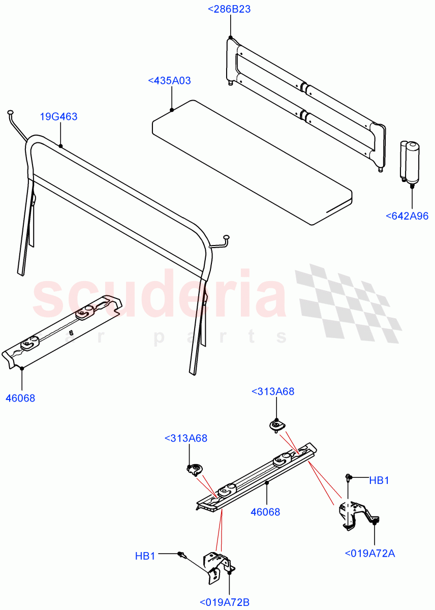 Load Compartment Trim(Cargo Retention, Floor)(Changsu (China)) of Land Rover Land Rover Range Rover Evoque (2019+) [1.5 I3 Turbo Petrol AJ20P3]