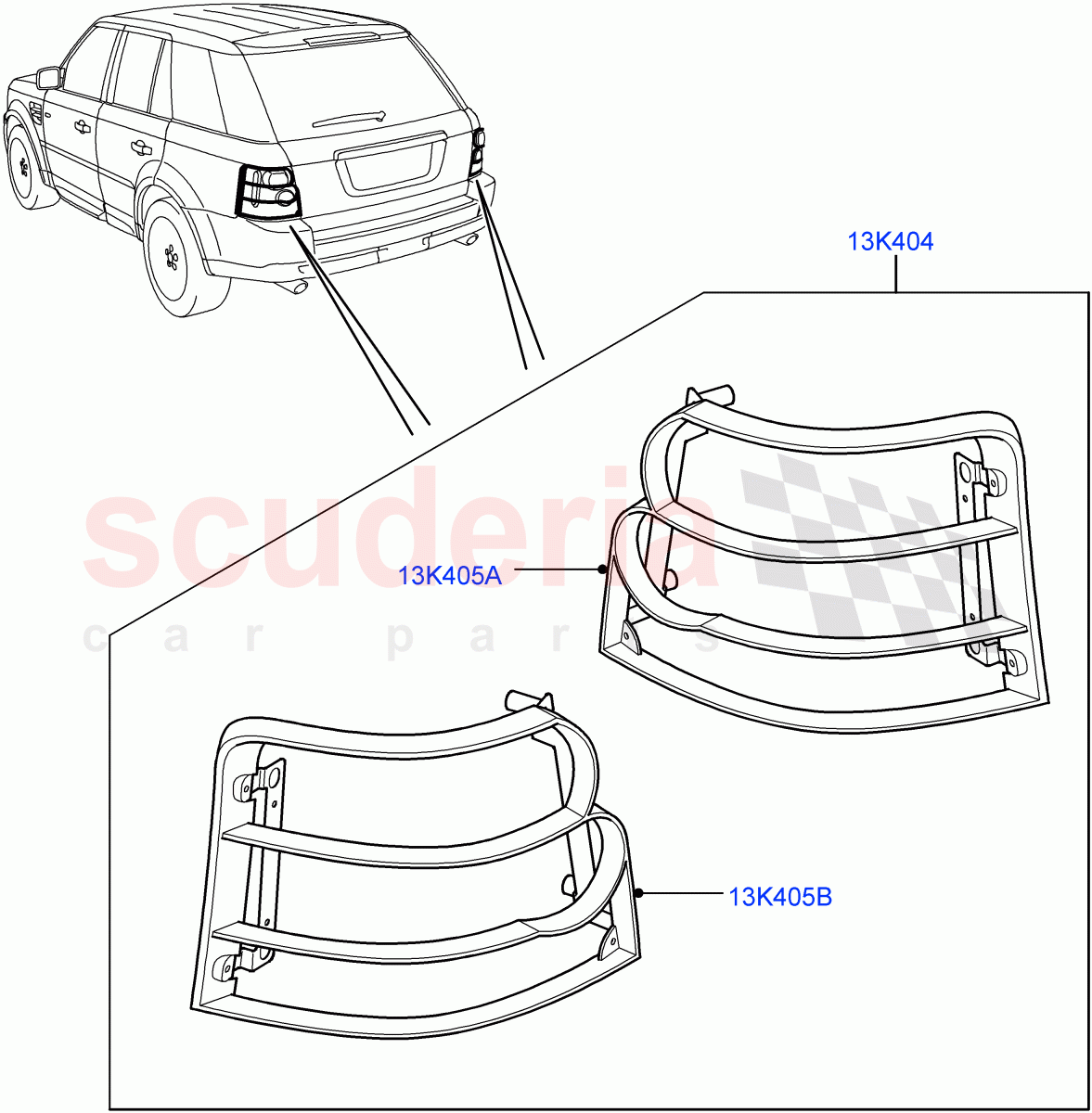 Body Dress Up Kits - Rear(Accessory) of Land Rover Land Rover Range Rover Sport (2005-2009) [2.7 Diesel V6]