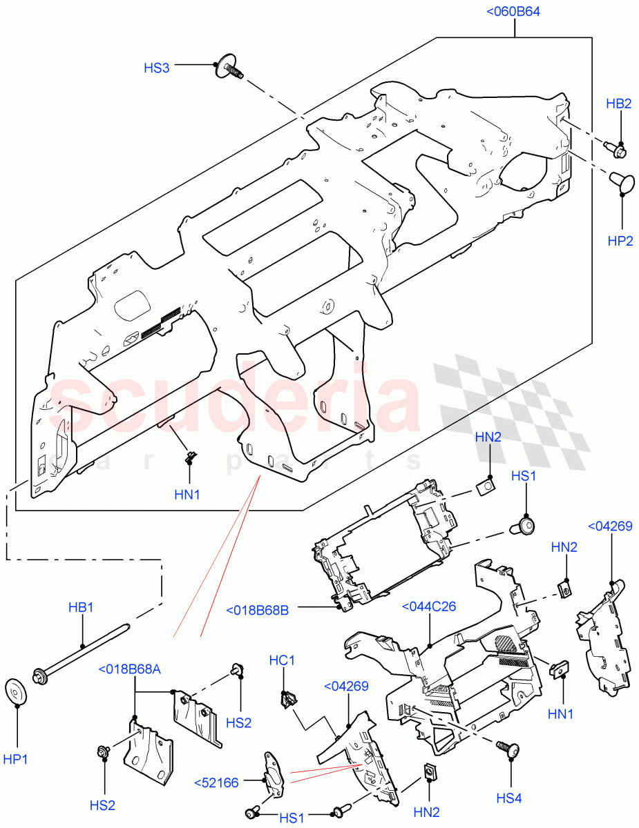 Instrument Panel(Upper, Internal Components)(Itatiaia (Brazil))((V)FROMGT000001) of Land Rover Land Rover Discovery Sport (2015+) [2.0 Turbo Petrol GTDI]