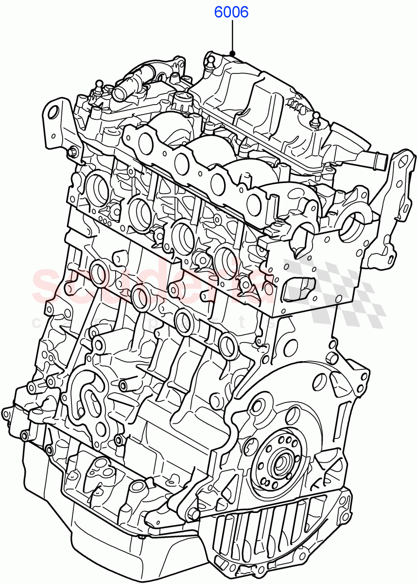 Service Engine And Short Block (2.2L CR DI 16V Diesel, 2.2L DOHC EFI TC DW12) of Land Rover Land Rover Discovery Sport (2015+) [2.2 Single Turbo Diesel]