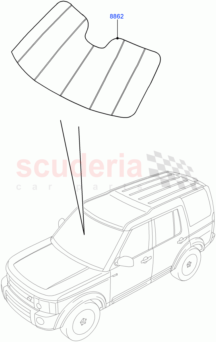 Sun Blinds(Accessory)((V)FROMAA000001) of Land Rover Land Rover Discovery 4 (2010-2016) [5.0 OHC SGDI NA V8 Petrol]