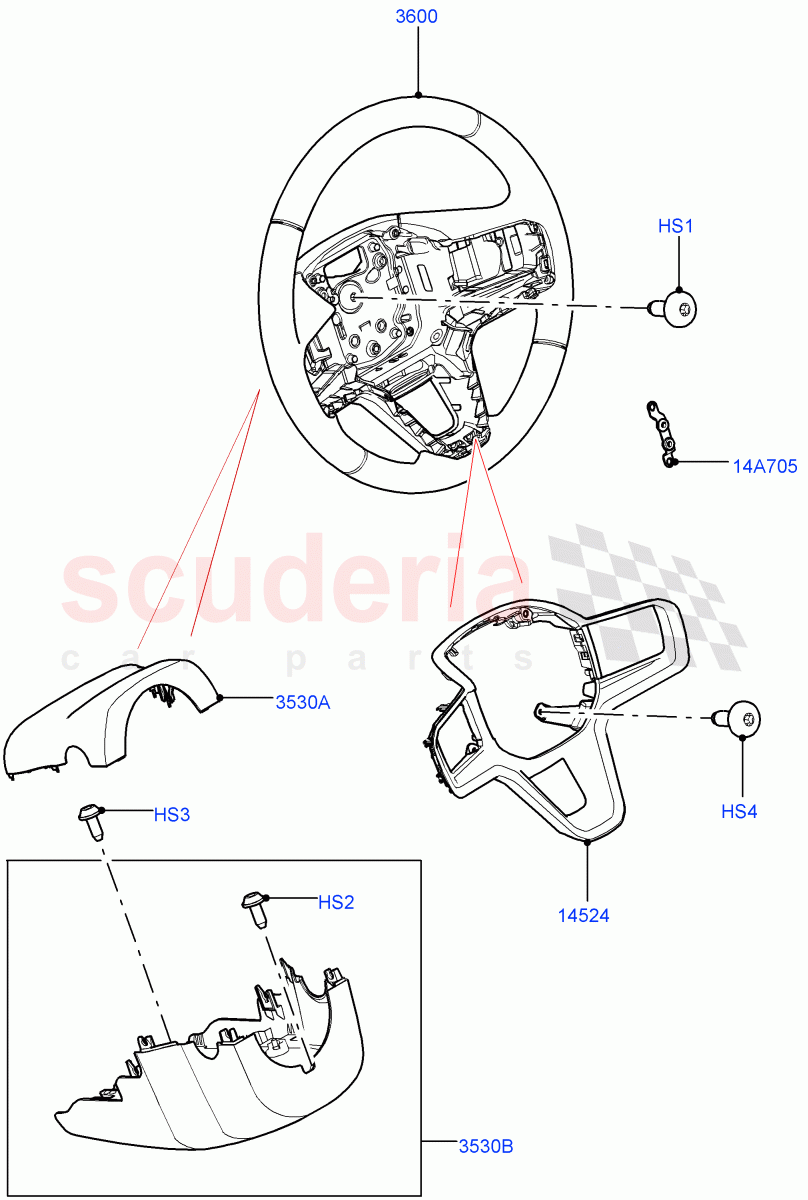 Steering Wheel (Changsu (China)) ((V) FROMMG140569) of Land Rover Land Rover Discovery Sport (2015+) [2.0 Turbo Petrol GTDI]