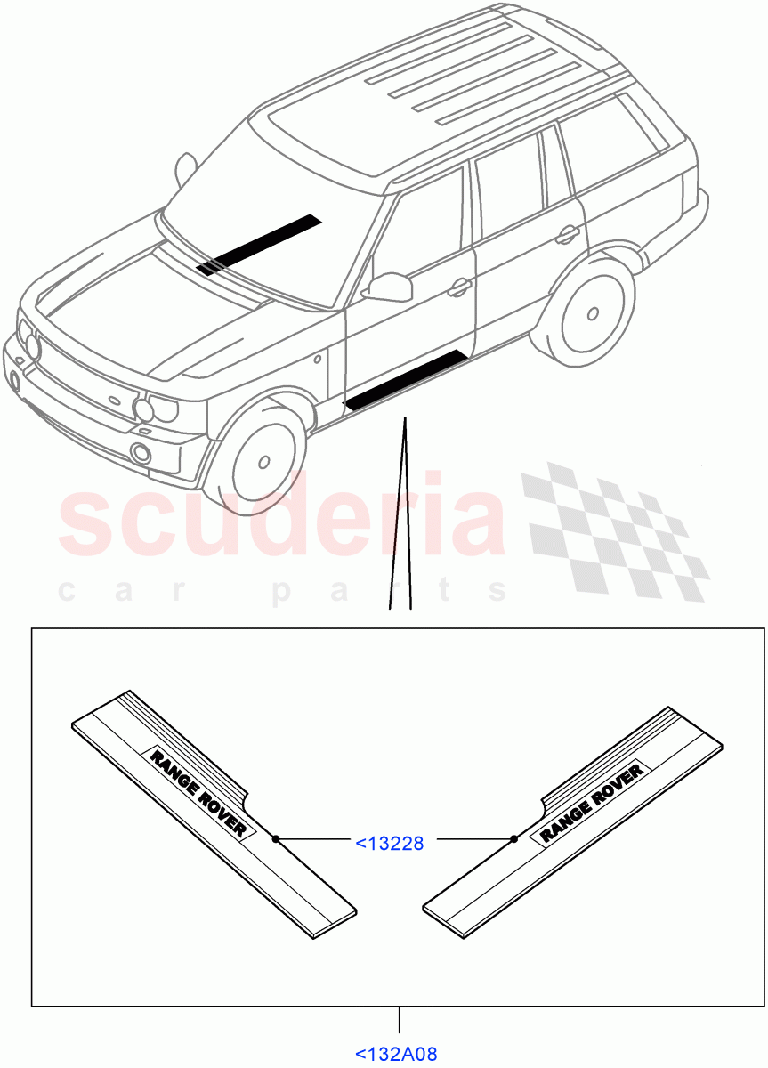 Door Sill Protection (Accessory) ((V) FROMBA000001) of Land Rover Land Rover Range Rover (2010-2012) [5.0 OHC SGDI NA V8 Petrol]