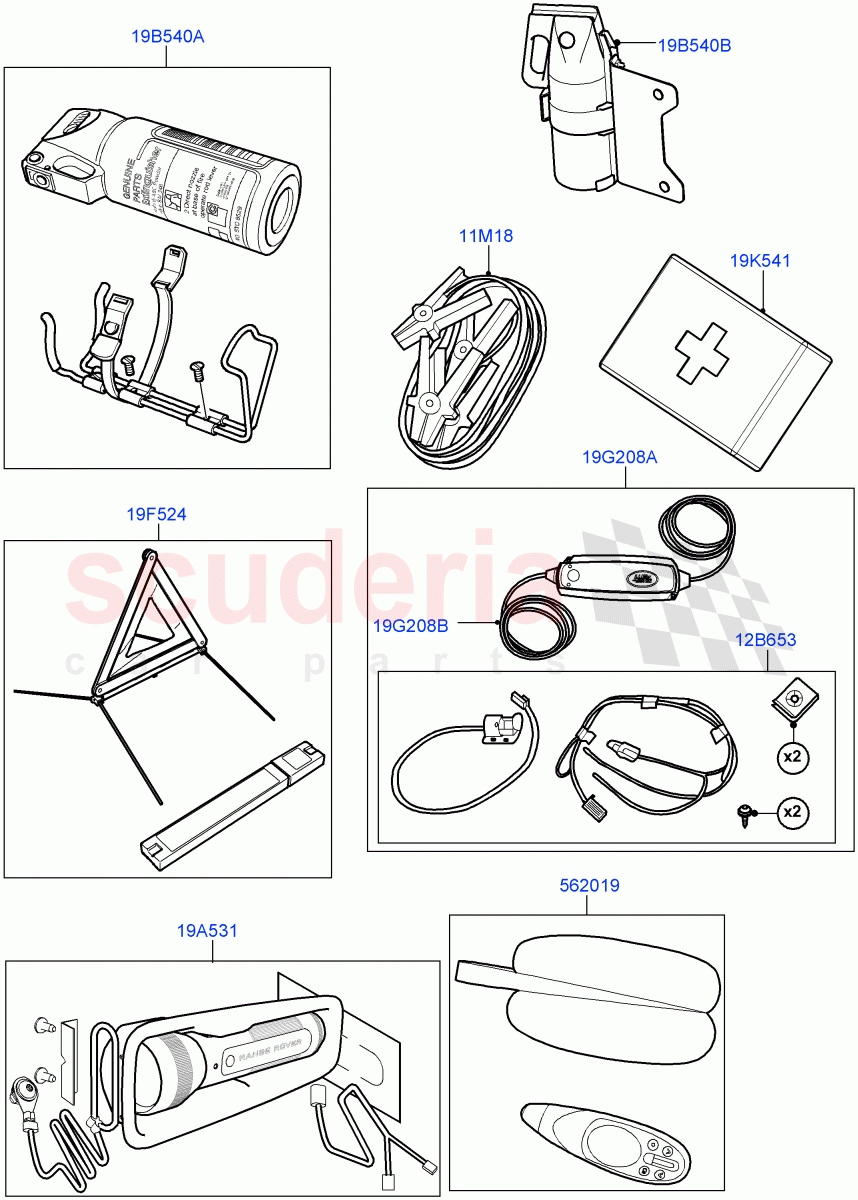 Emergency Equipment (Accessory) (Halewood (UK)) of Land Rover Land Rover Range Rover Evoque (2012-2018) [2.0 Turbo Diesel]