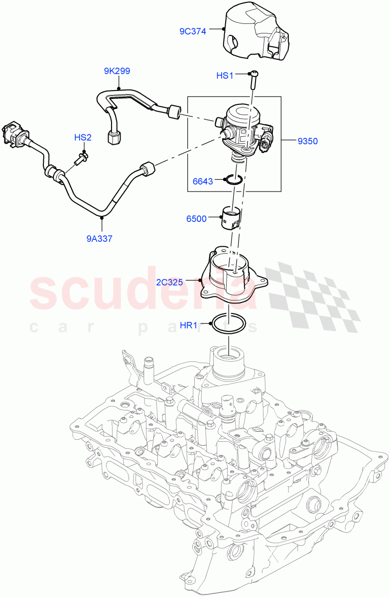 Fuel Injection Pump-Engine Mounted (1.5L AJ20P3 Petrol High, Changsu (China), 1.5L AJ20P3 Petrol High PHEV) of Land Rover Land Rover Discovery Sport (2015+) [1.5 I3 Turbo Petrol AJ20P3]