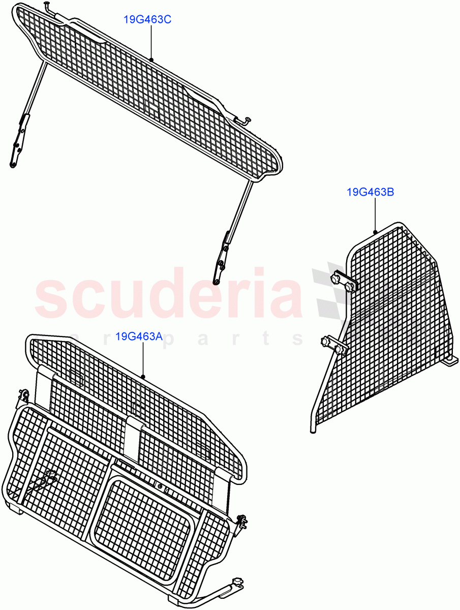 Cargo Barrier of Land Rover Land Rover Range Rover Velar (2017+) [3.0 I6 Turbo Diesel AJ20D6]