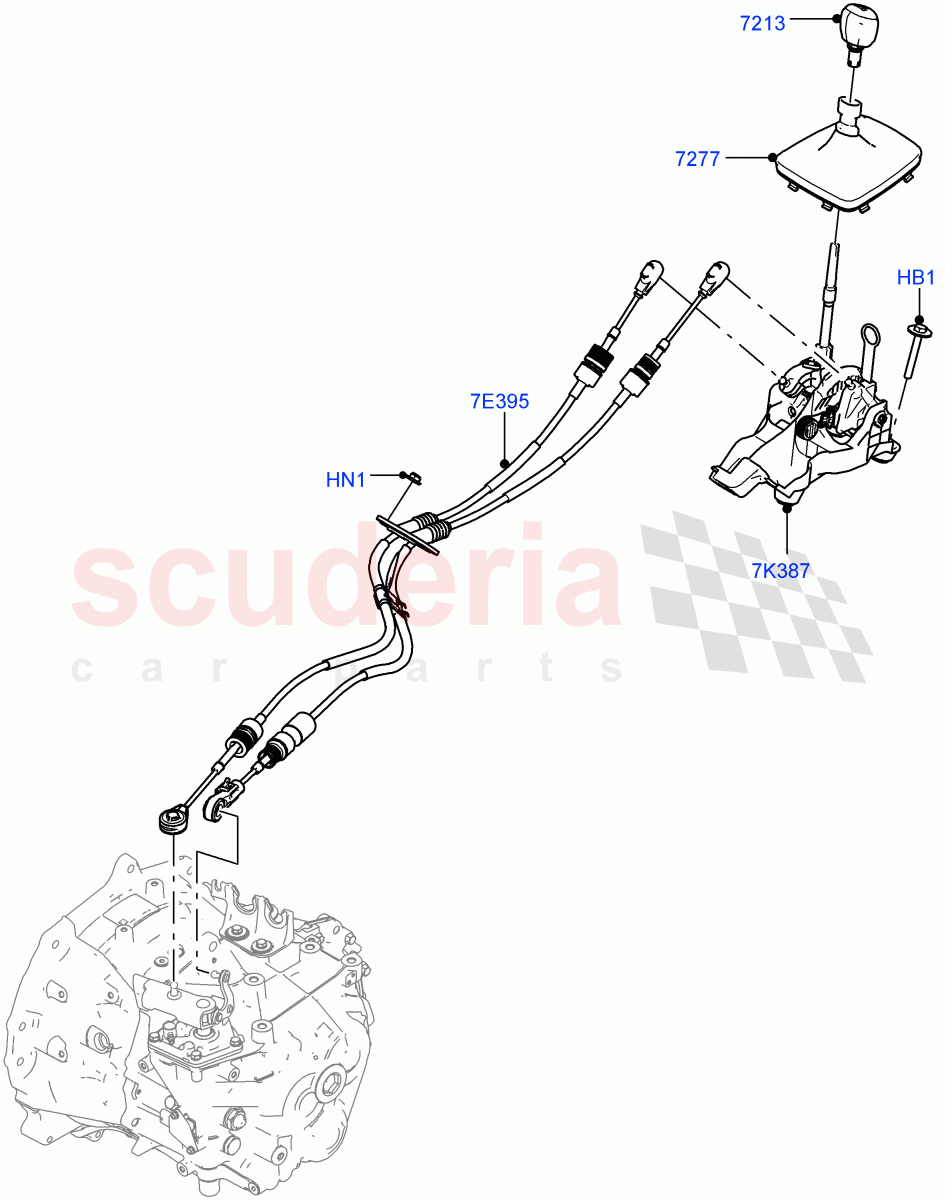 Gear Change Lever - Manual Trans(6 Speed Manual Trans BG6)((V)FROMKH000001) of Land Rover Land Rover Discovery Sport (2015+) [1.5 I3 Turbo Petrol AJ20P3]