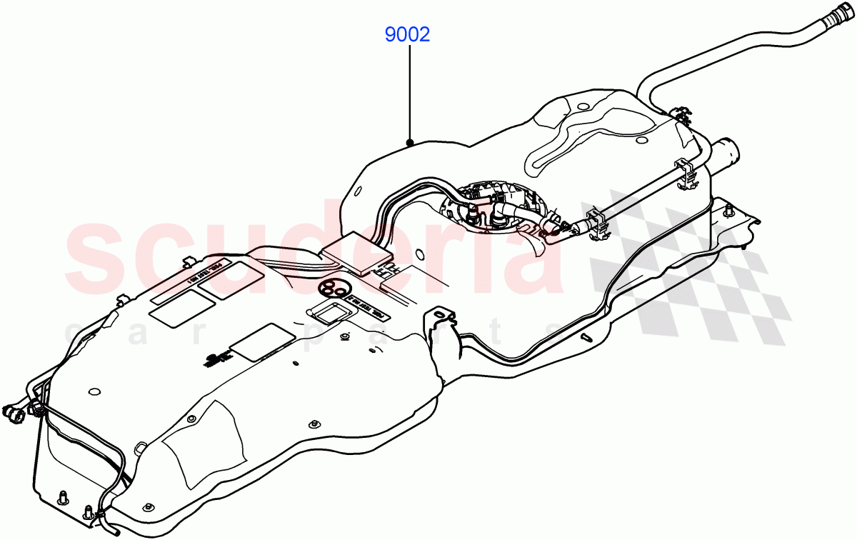 Fuel Tank & Related Parts (New Tank Assembly To Retro - Fit 2010MY Fuel Tank To Pre 10MY Vehicles) (Lion Diesel 2.7 V6 (140KW)) of Land Rover Land Rover Range Rover Sport (2005-2009) [2.7 Diesel V6]