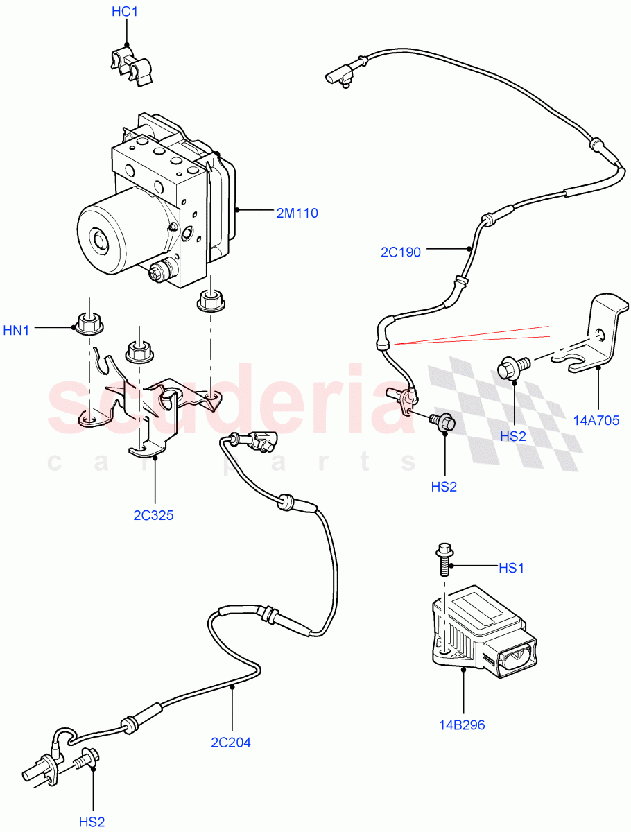 Anti-Lock Braking System ((V) TO9A999999) of Land Rover Land Rover Range Rover Sport (2005-2009) [4.2 Petrol V8 Supercharged]