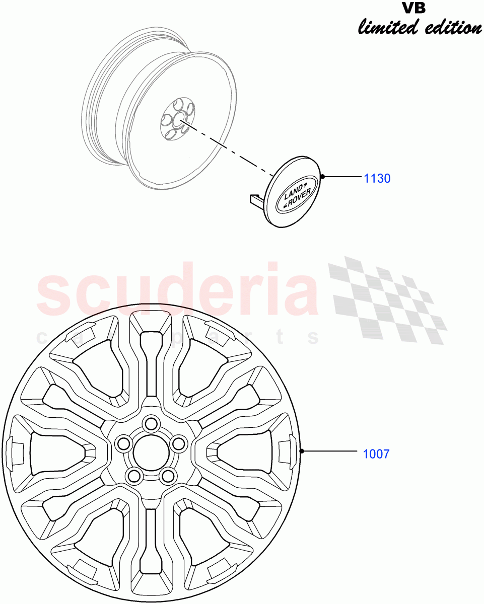 Wheels (Victoria Beckham Limited Edition, Halewood (UK)) of Land Rover Land Rover Range Rover Evoque (2012-2018) [2.2 Single Turbo Diesel]