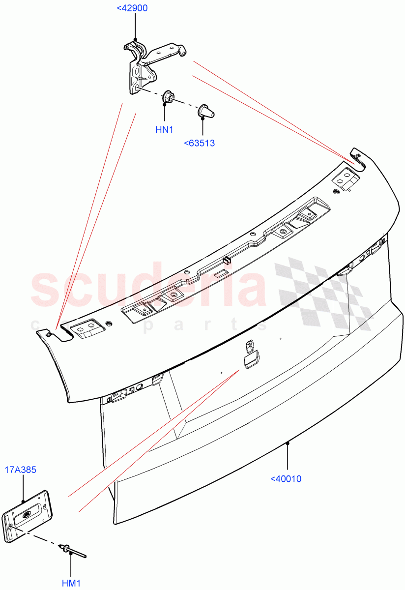 Luggage Compartment Door (2 Door Convertible, Halewood (UK)) of Land Rover Land Rover Range Rover Evoque (2012-2018) [2.0 Turbo Petrol GTDI]