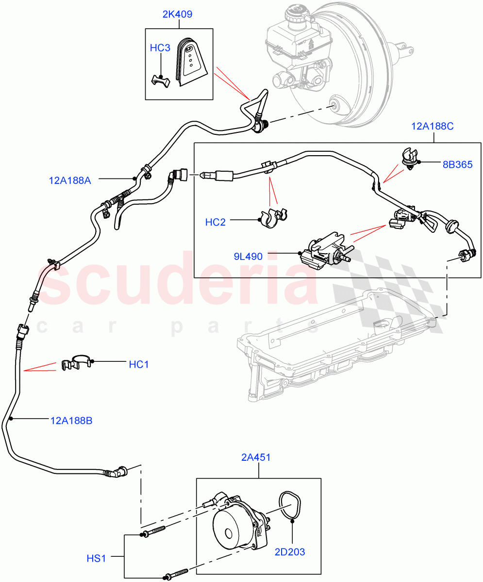 Vacuum Control And Air Injection(5.0L OHC SGDI SC V8 Petrol - AJ133)((V)FROMAA000001) of Land Rover Land Rover Range Rover Sport (2010-2013) [5.0 OHC SGDI SC V8 Petrol]