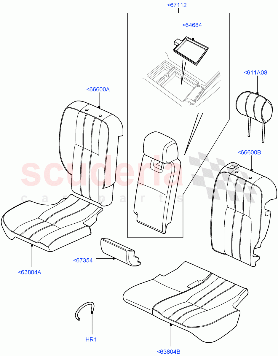 Rear Seat Covers(Oxford Leather Windsor,With Heated Seats - Front/Rear)((V)FROMAA000001) of Land Rover Land Rover Range Rover (2010-2012) [5.0 OHC SGDI SC V8 Petrol]