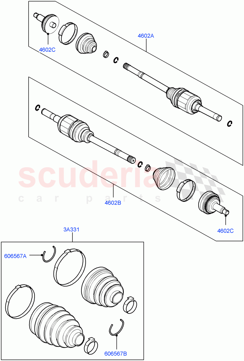 Drive Shaft - Rear Axle Drive(Drive Shaft & Boot Kits)((V)FROMAA000001) of Land Rover Land Rover Range Rover Sport (2010-2013) [5.0 OHC SGDI NA V8 Petrol]