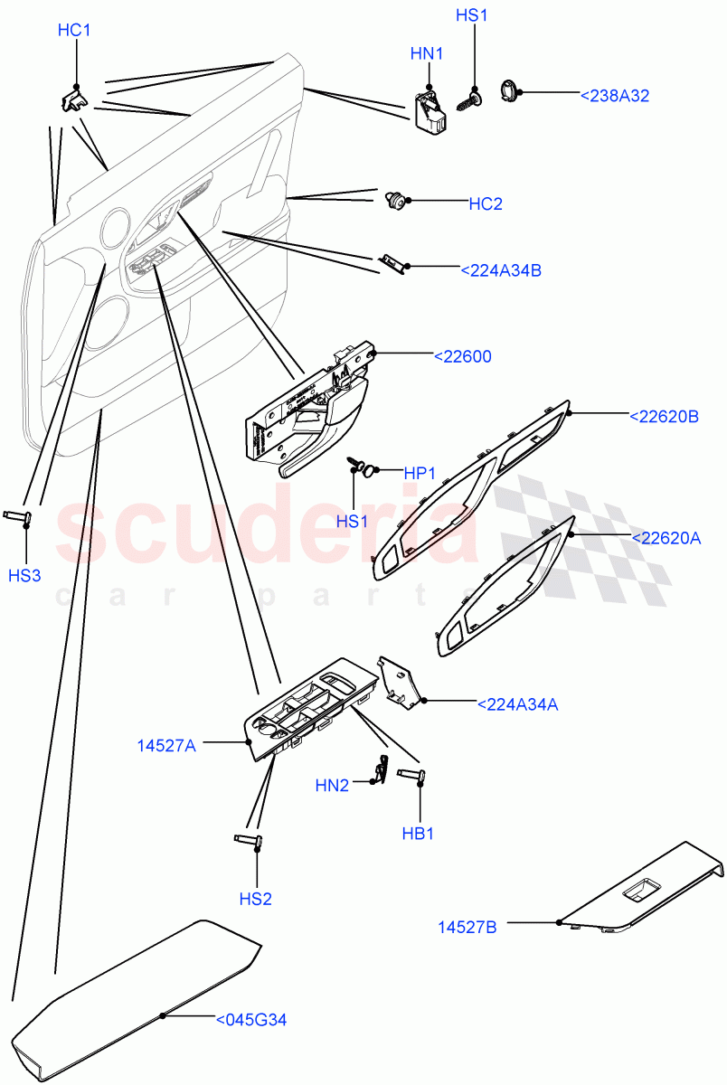 Front Door Trim Installation(Changsu (China))((V)FROMEG000001) of Land Rover Land Rover Range Rover Evoque (2012-2018) [2.0 Turbo Petrol GTDI]