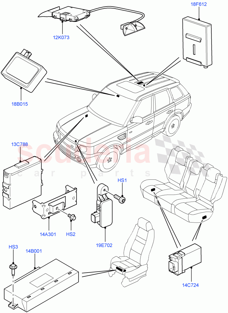 Vehicle Modules And Sensors ((V) TO9A999999) of Land Rover Land Rover Range Rover Sport (2005-2009) [3.6 V8 32V DOHC EFI Diesel]