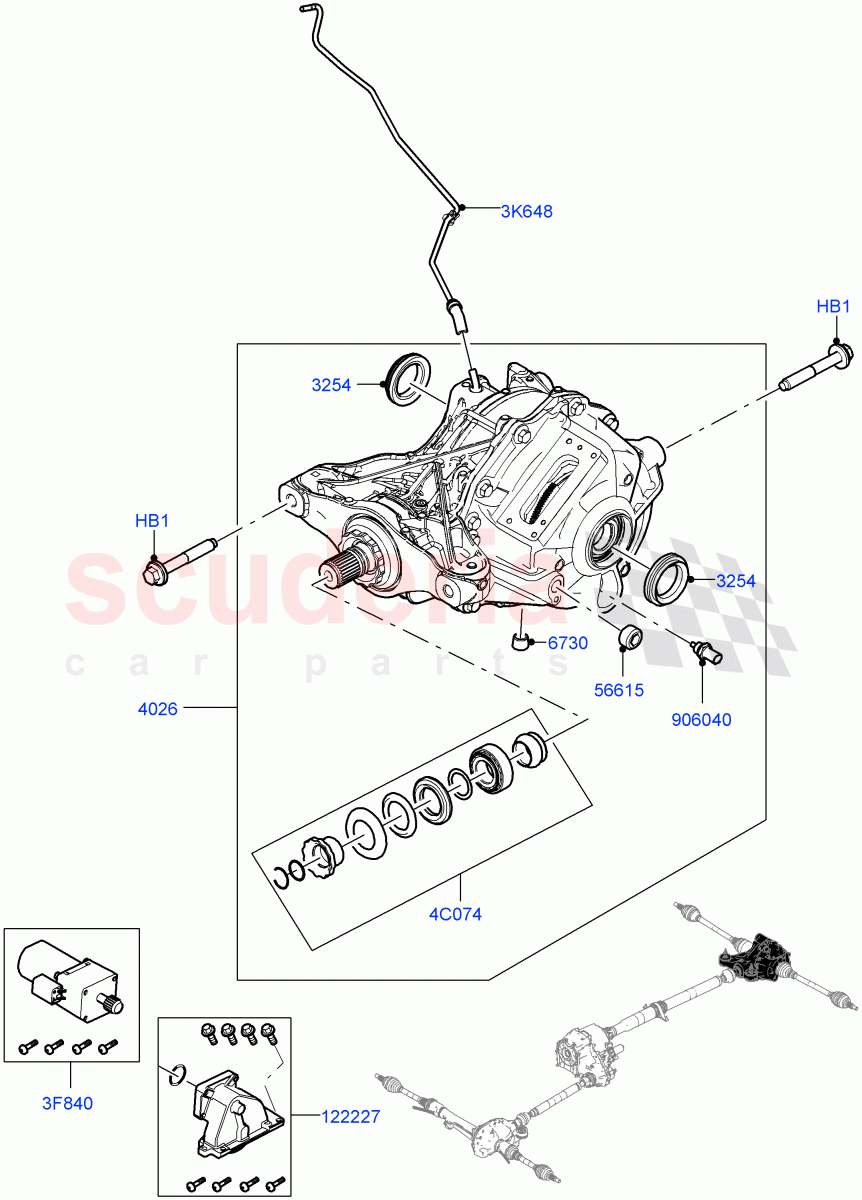 Rear Axle (Torque Vectoring By Braking (TVBB)) of Land Rover Land Rover Range Rover (2022+) [4.4 V8 Turbo Petrol NC10]