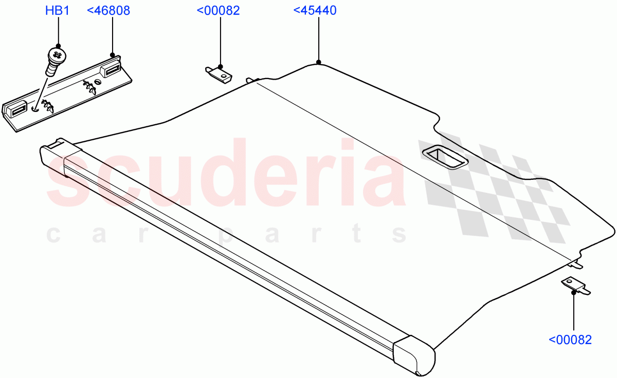 Load Compartment Trim(Package Tray)((V)TO9A999999) of Land Rover Land Rover Range Rover Sport (2005-2009) [4.4 AJ Petrol V8]