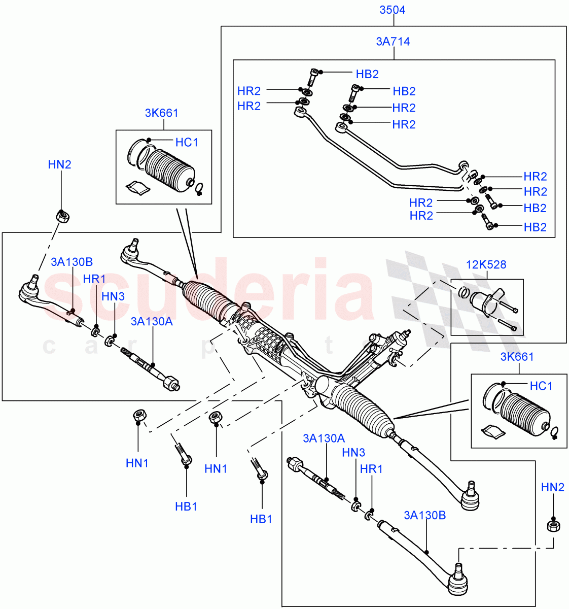 Steering Gear ((V) FROMAA000001) of Land Rover Land Rover Range Rover (2010-2012) [5.0 OHC SGDI NA V8 Petrol]