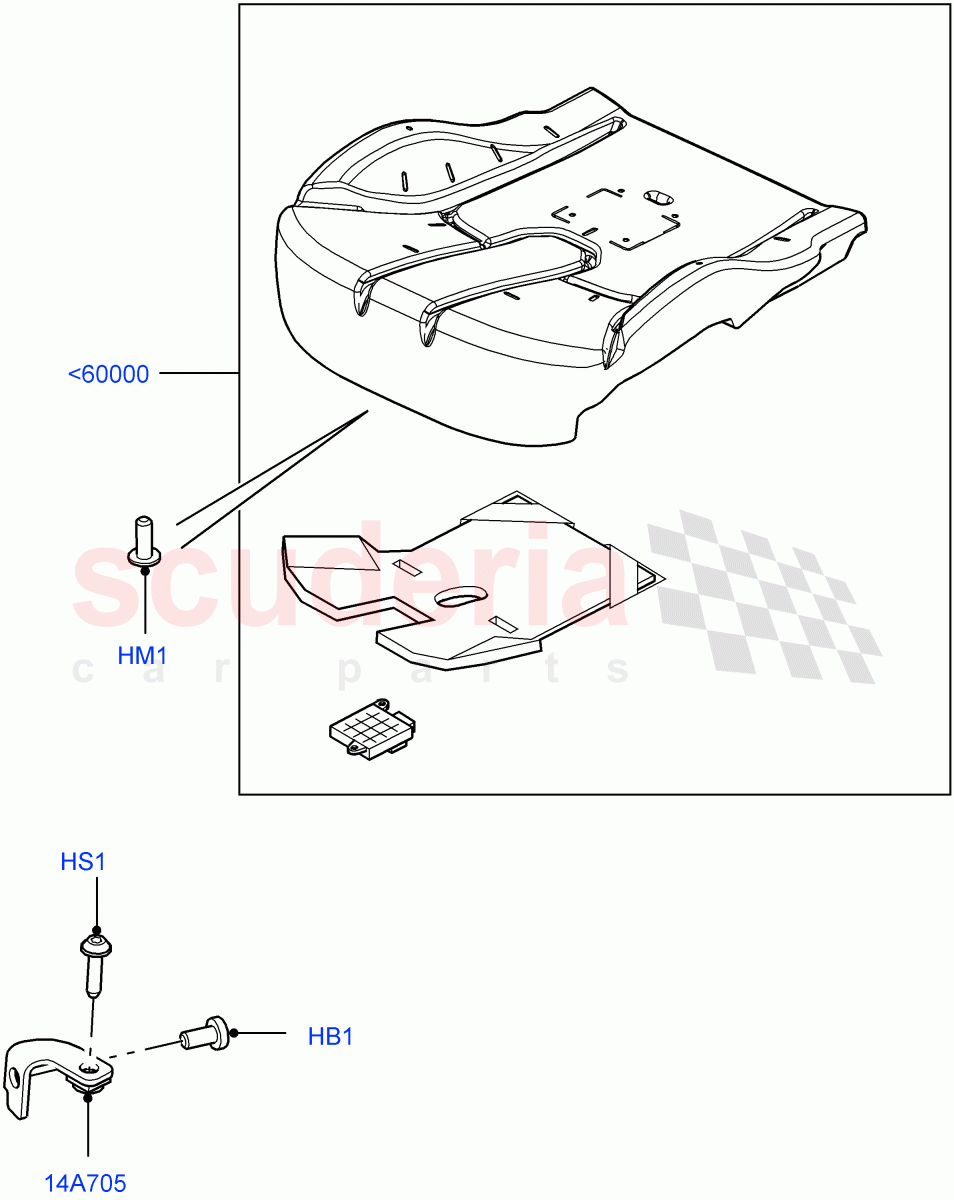 Front Seat Base (Sensors, For North America Only) ((+) "CDN/MEX/USA", Halewood (UK)) of Land Rover Land Rover Range Rover Evoque (2012-2018) [2.0 Turbo Diesel]