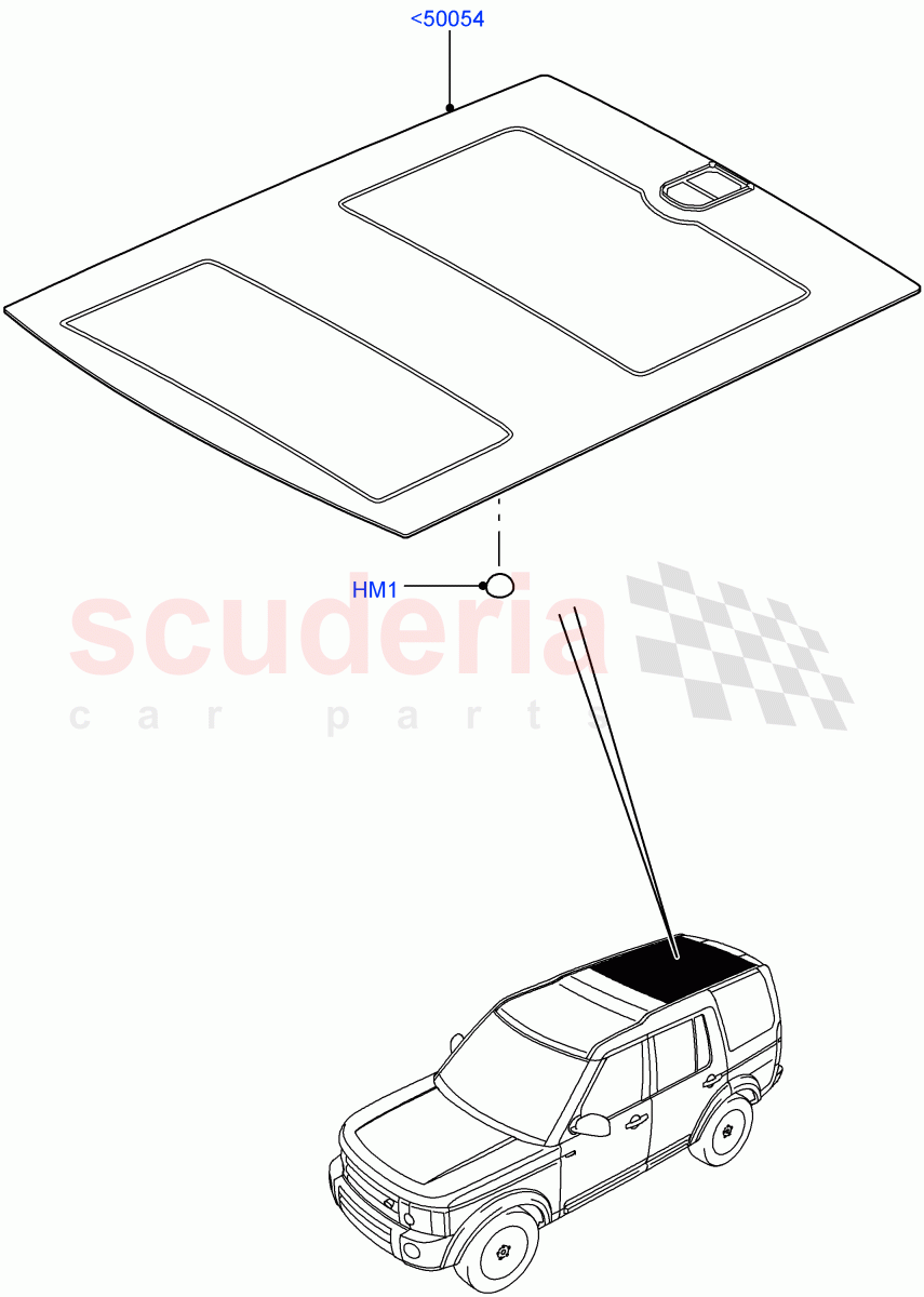 Roof - Glass(Power Tilt/Slide Sun Roof)((V)FROMAA000001) of Land Rover Land Rover Discovery 4 (2010-2016) [5.0 OHC SGDI NA V8 Petrol]