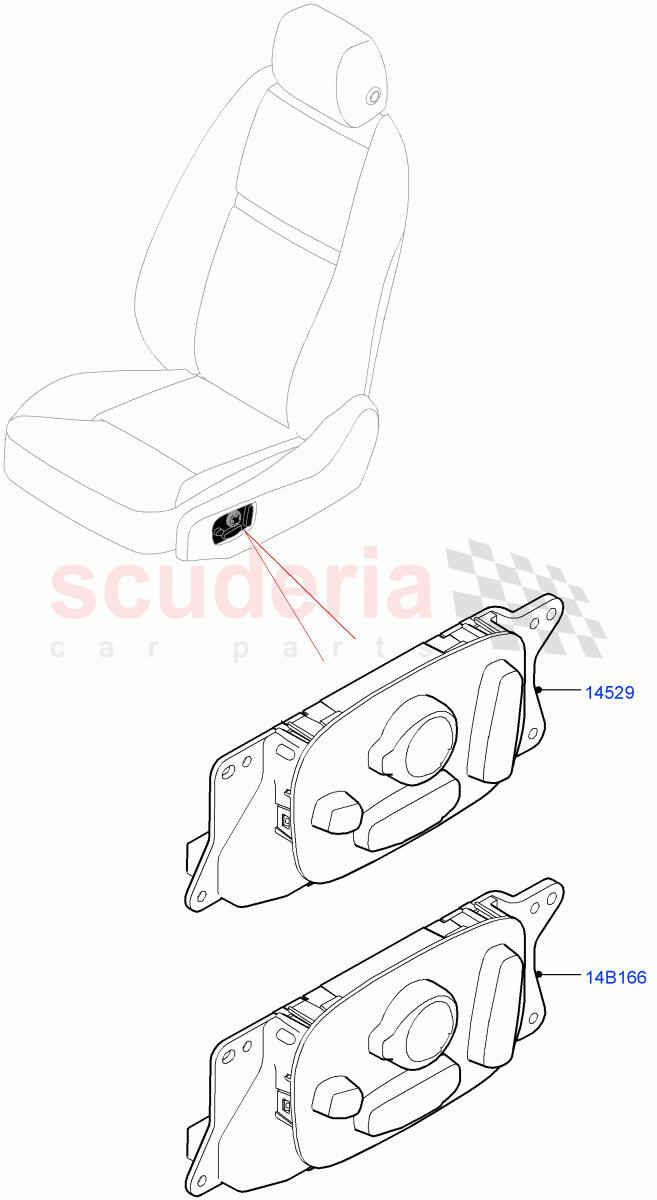 Switches(Seats)(Halewood (UK))((V)FROMMH000001) of Land Rover Land Rover Range Rover Evoque (2019+) [1.5 I3 Turbo Petrol AJ20P3]