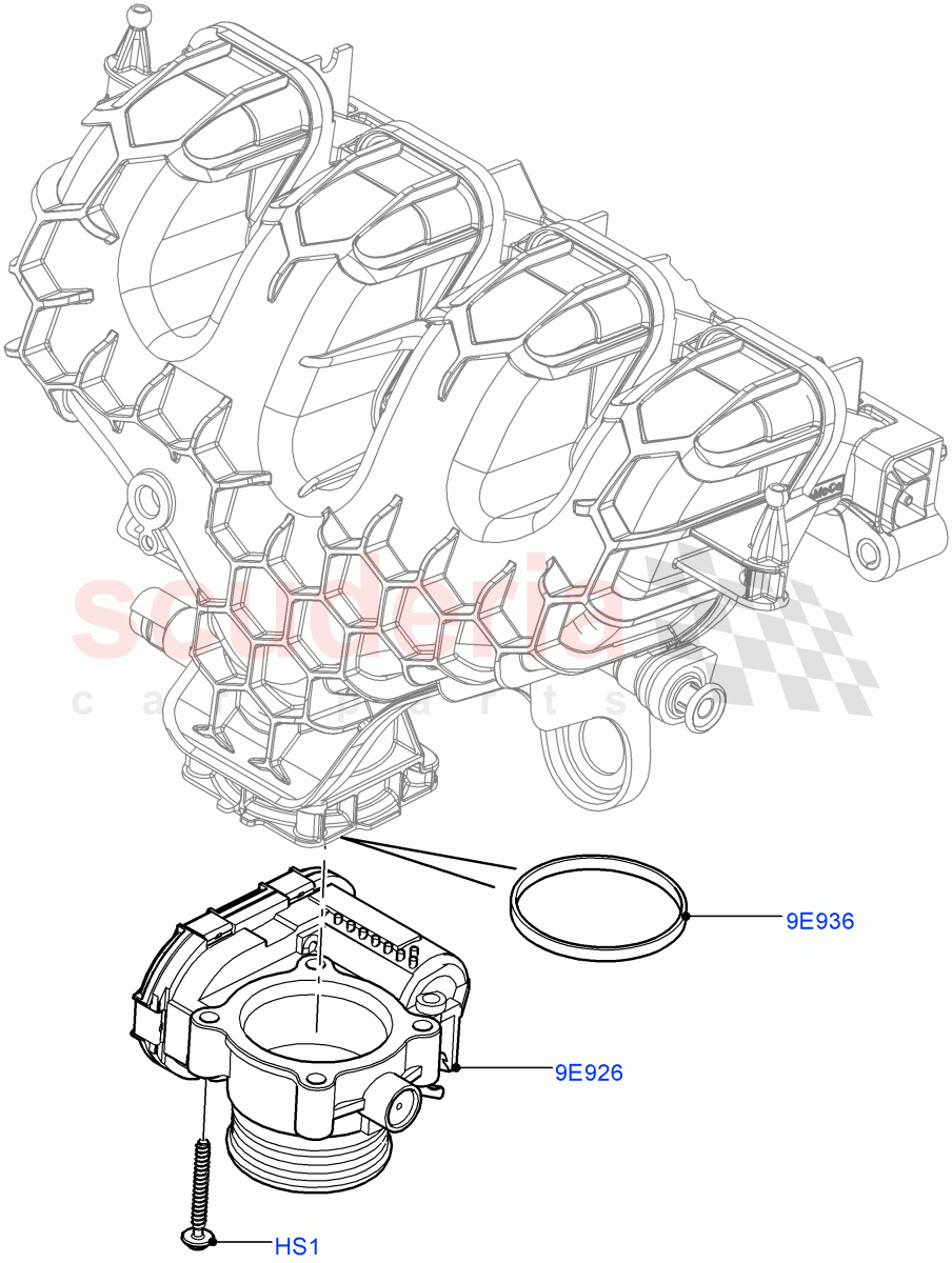 Throttle Housing (2.0L 16V TIVCT T/C 240PS Petrol, Changsu (China)) ((V) FROMEG000001) of Land Rover Land Rover Range Rover Evoque (2012-2018) [2.0 Turbo Petrol GTDI]