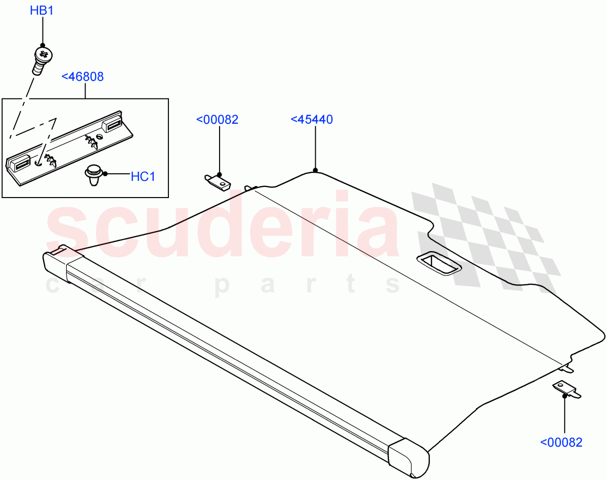 Load Compartment Trim (Package Tray) ((V) FROMAA000001) of Land Rover Land Rover Range Rover Sport (2010-2013) [5.0 OHC SGDI NA V8 Petrol]