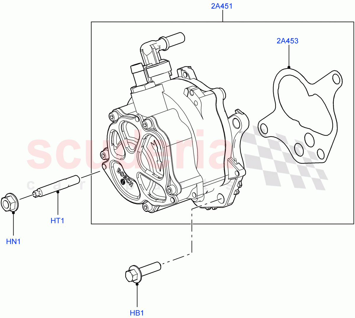 Vacuum Control And Air Injection (3.6L V8 32V DOHC EFi Diesel Lion) ((V) FROM7A000001, (V) TO9A999999) of Land Rover Land Rover Range Rover Sport (2005-2009) [3.6 V8 32V DOHC EFI Diesel]