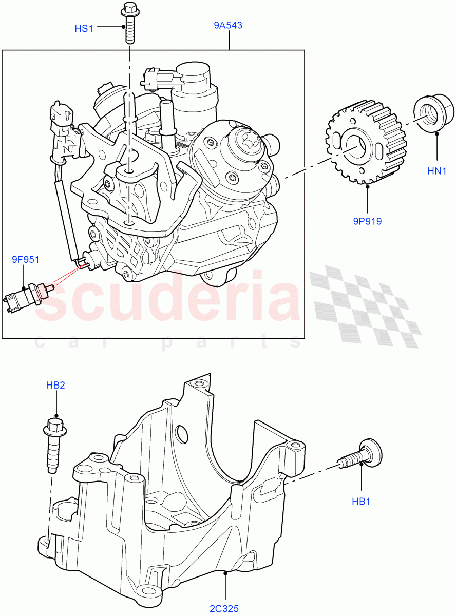 Fuel Injection Pump - Diesel (Solihull Plant Build) (3.0 V6 Diesel) ((V) FROMAA000001) of Land Rover Land Rover Range Rover Sport (2014+) [3.0 Diesel 24V DOHC TC]