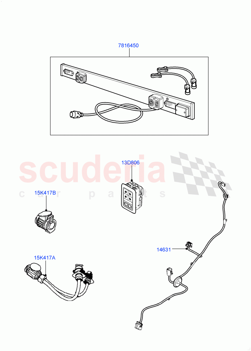 Towing Electrics(Solihull Plant Build, Nitra Plant Build) of Land Rover Land Rover Discovery 5 (2017+) [3.0 Diesel 24V DOHC TC]