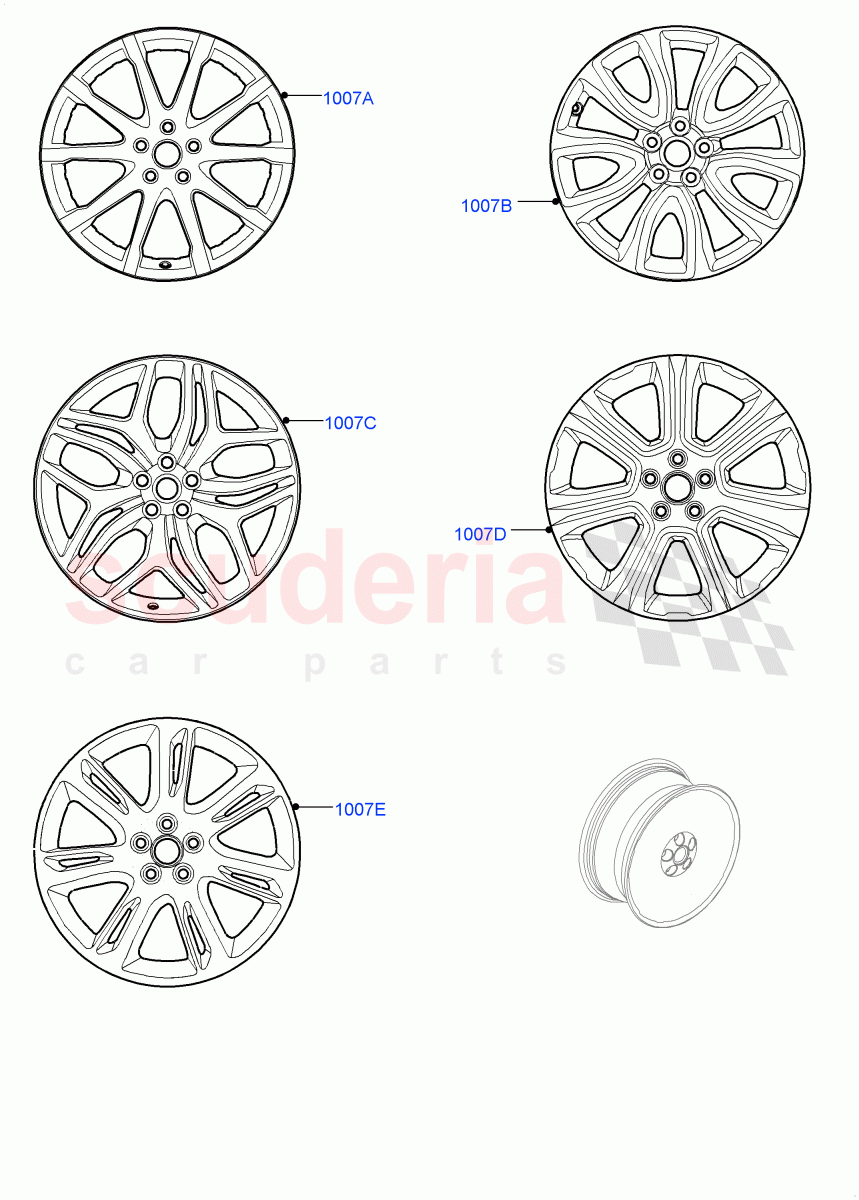 Wheels (Itatiaia (Brazil)) ((V) FROMGT000001) of Land Rover Land Rover Range Rover Evoque (2012-2018) [2.2 Single Turbo Diesel]