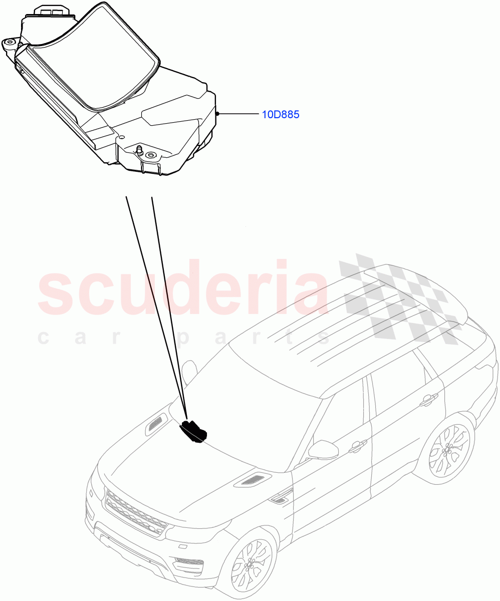 Head Up Display Module (Head Up Display) ((V) FROMFA000001) of Land Rover Land Rover Range Rover Sport (2014+) [4.4 DOHC Diesel V8 DITC]