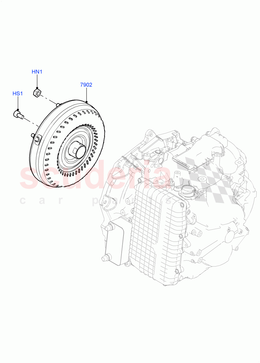 Converter (2.0L AJ20P4 Petrol Mid PTA, 9 Speed Auto Trans 9HP50, Changsu (China)) ((V) FROMKG006088) of Land Rover Land Rover Discovery Sport (2015+) [2.2 Single Turbo Diesel]
