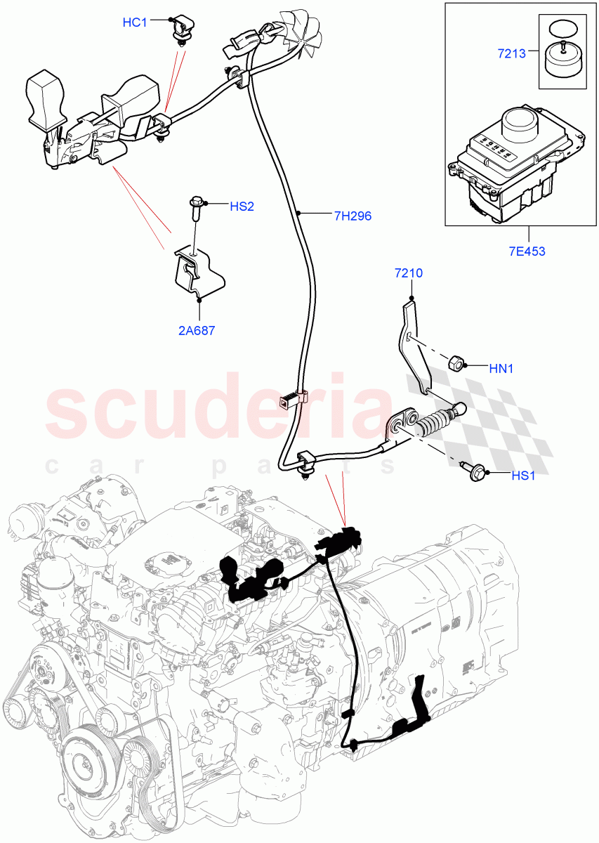 Gear Change-Automatic Transmission(Nitra Plant Build)(3.0 V6 D Gen2 Mono Turbo,8 Speed Auto Trans ZF 8HP70 4WD,2.0L I4 DSL HIGH DOHC AJ200,3.0 V6 D Low MT ROW,3.0 V6 D Gen2 Twin Turbo)((V)FROMK2000001) of Land Rover Land Rover Discovery 5 (2017+) [3.0 Diesel 24V DOHC TC]