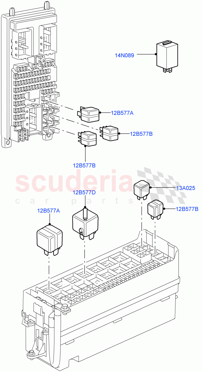 Relays ((V) TO9A999999) of Land Rover Land Rover Range Rover Sport (2005-2009) [3.6 V8 32V DOHC EFI Diesel]