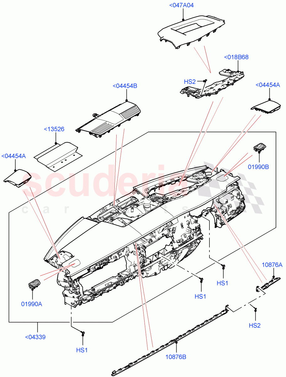 Instrument Panel (External Components, Upper) of Land Rover Land Rover Range Rover (2022+) [4.4 V8 Turbo Petrol NC10]