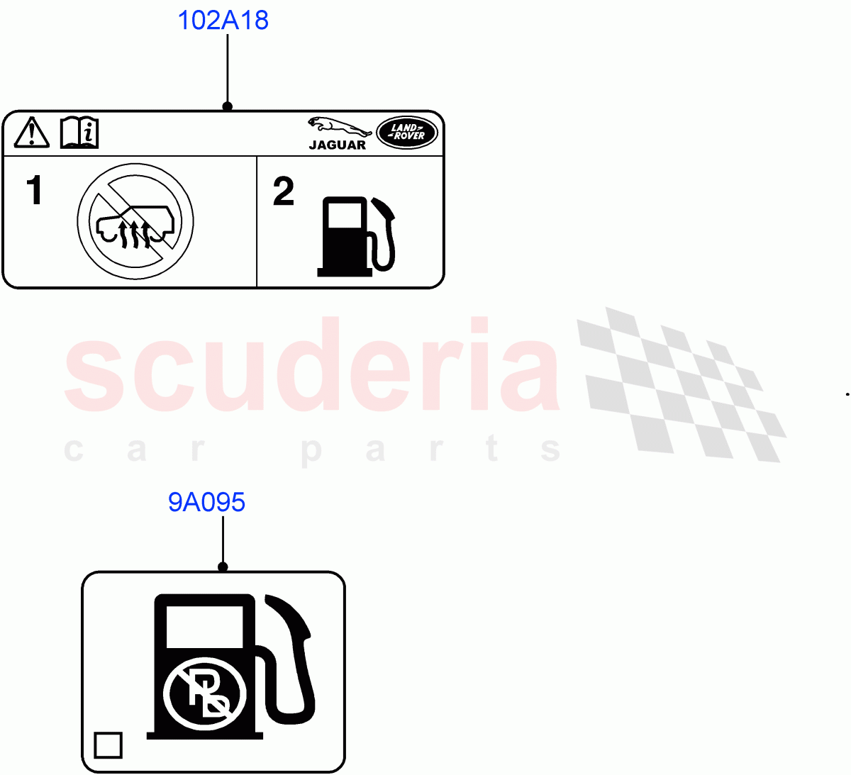 Labels (Fuel Information) (Changsu (China)) ((V) FROMGH000001) of Land Rover Land Rover Discovery Sport (2015+) [2.0 Turbo Petrol GTDI]