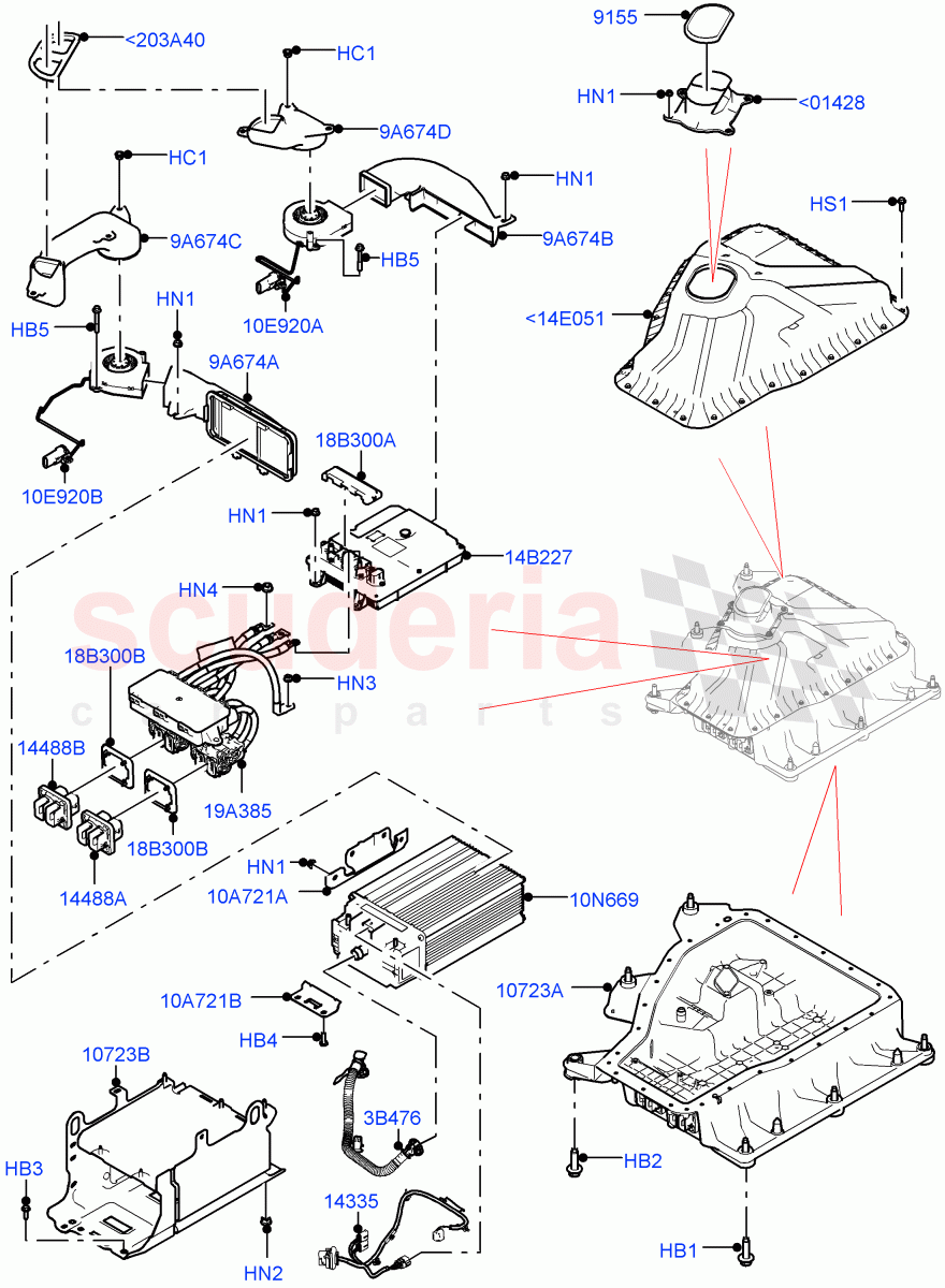 Hybrid Electrical Modules (MHEV Battery, Duct, Fan) (Electric Engine Battery-MHEV) of Land Rover Land Rover Range Rover (2022+) [3.0 I6 Turbo Petrol AJ20P6]