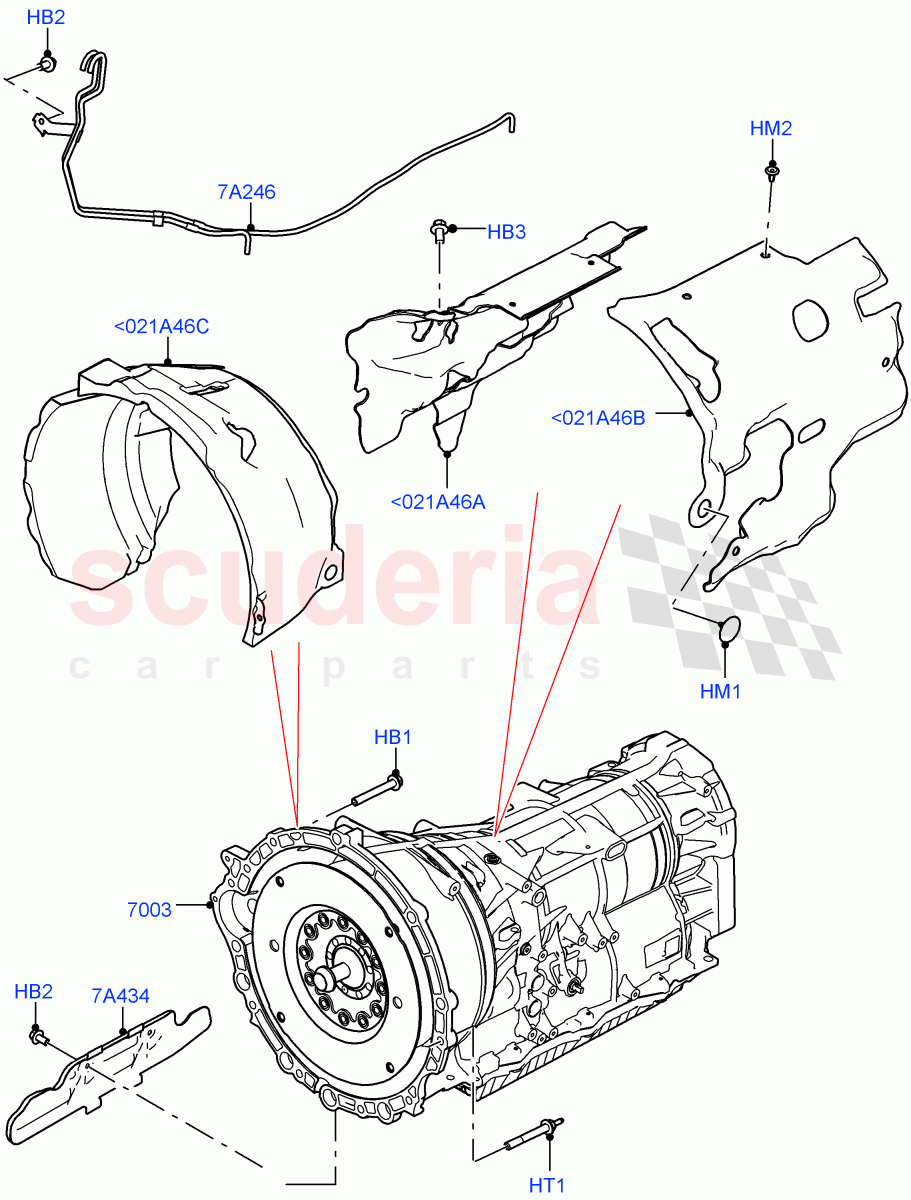 Auto Trans Assy & Speedometer Drive (Solihull Plant Build) (2.0L I4 DSL MID DOHC AJ200, 8 Speed Auto Trans ZF 8HP45, 2.0L I4 Mid DOHC AJ200 Petrol, 2.0L I4 High DOHC AJ200 Petrol, 2.0L I4 DSL HIGH DOHC AJ200) ((V) FROMAA000001) of Land Rover Land Rover Discovery 5 (2017+) [3.0 DOHC GDI SC V6 Petrol]